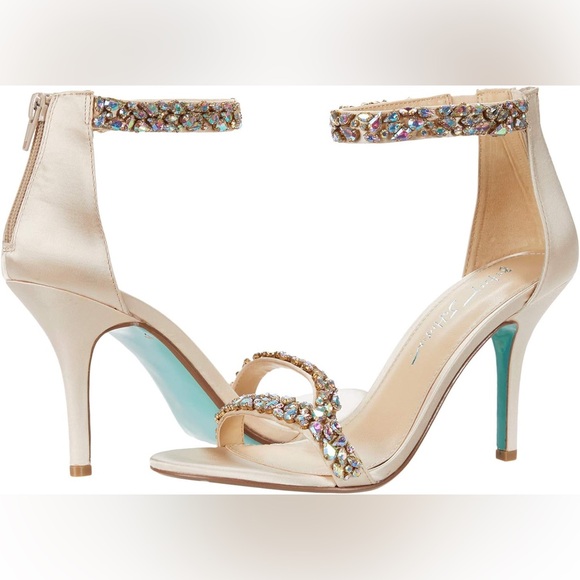 Blue By Betsey Johnson Angie Rhinestone Embellished Dress Sandals - Picture 11 of 15